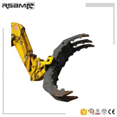 12t excavator hydraulic rotating stone grapple china excavator log grapple brush grapple of excavator