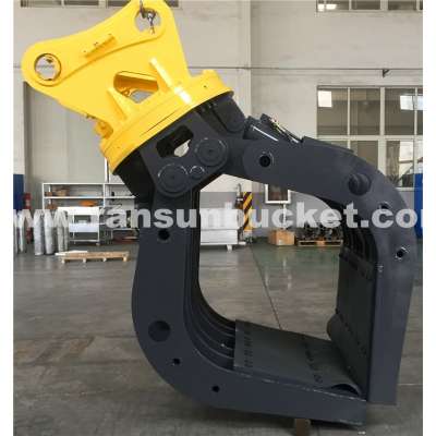 Promotion Price excavator timber grapple with hydraulic rotator for excavator