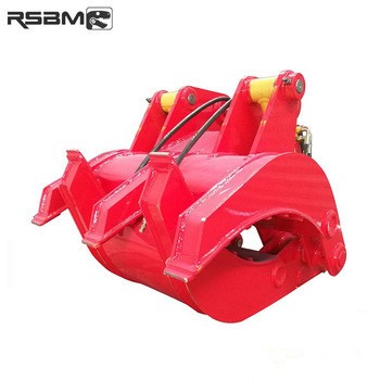 Excavator hydraulic grapple attachment 2 over 3 fingers with 80mm pins