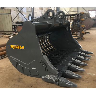 Premium 40-50t excavator lattice buckets with 1600mm wide 100*100mm grid size